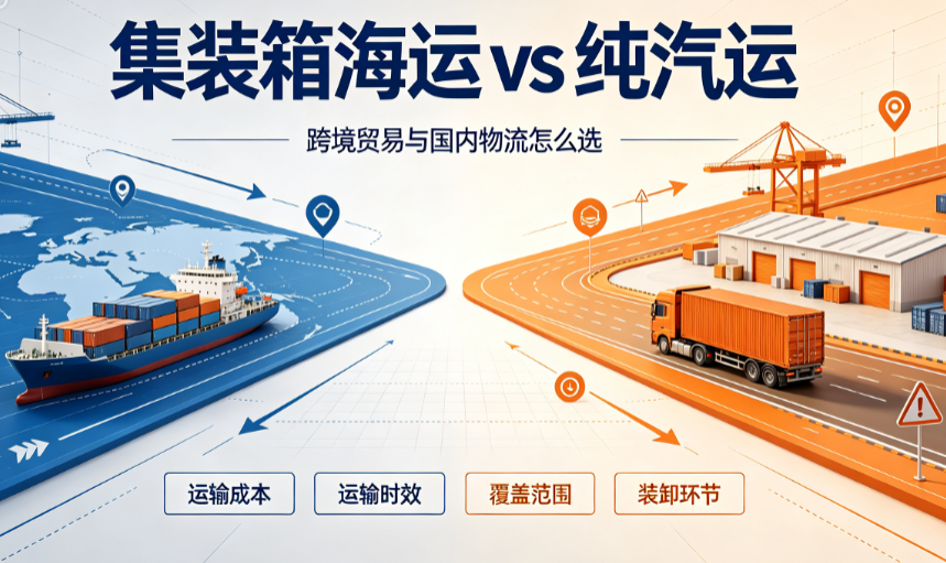 集装箱海运 vs 纯汽运：区别在哪？企业发货该若何？